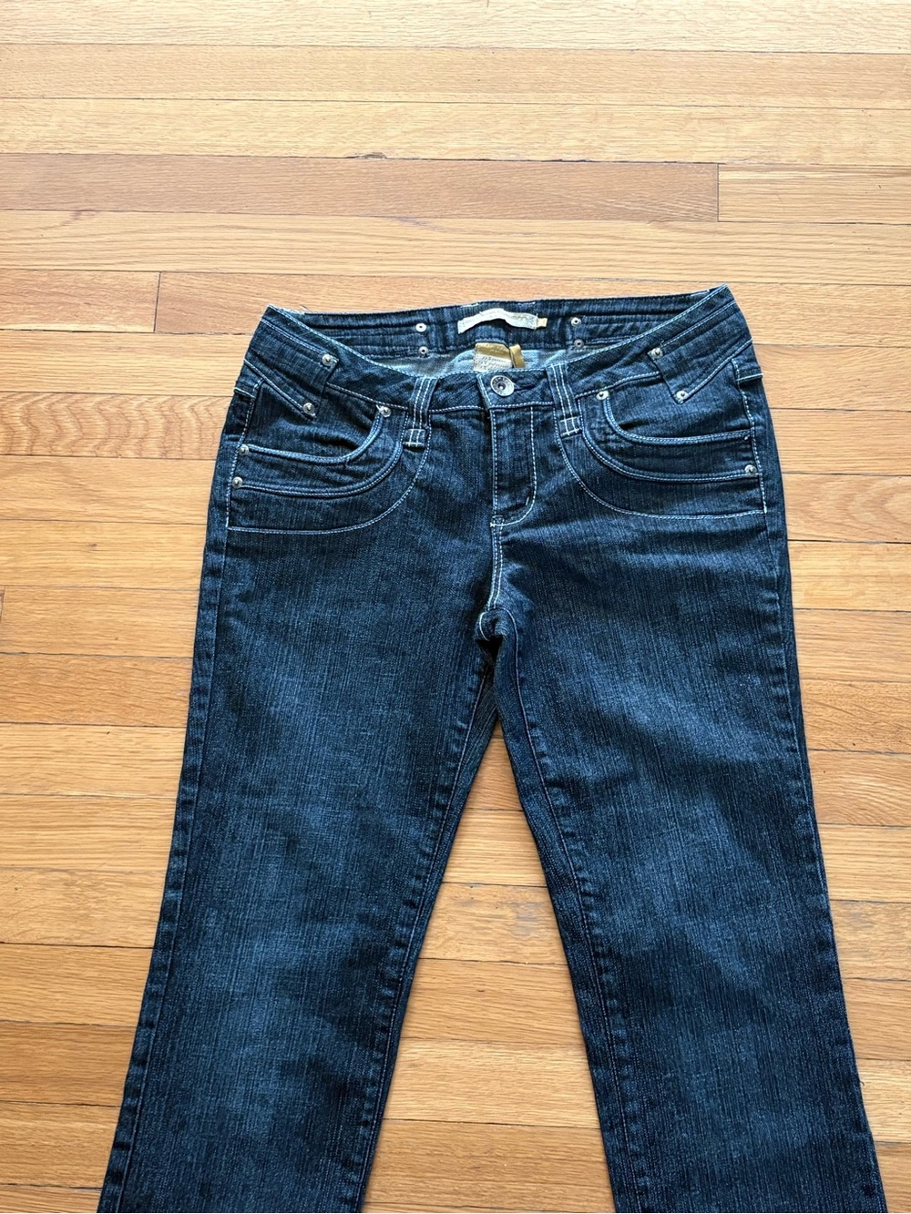 Boom Boom Jeans Straight Leg Dark Blue Denim